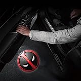 AVCITY Fit Deadpool Car Door Lights Logo 2PCS Car Door Projector Light Led Welcome Lights Car Logo Suitable for Deadpool Car Accessories (FitDeadpool)