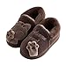 Chaussons pour enfants filles - Chaussons d'hiver en peluche - En velours - Thermos - En coton - Pour l'hiver - Doublure chaude - Pour l'intérieur - Antidérapants - Chaussures d'hiver, café, 200