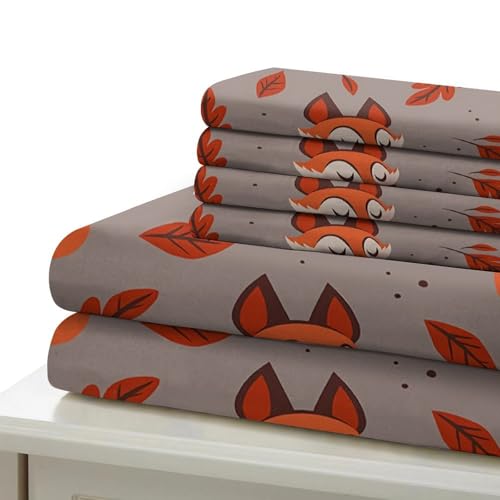Parure de lit renards automne hypoallergénique anti transpiration avec zip - 7