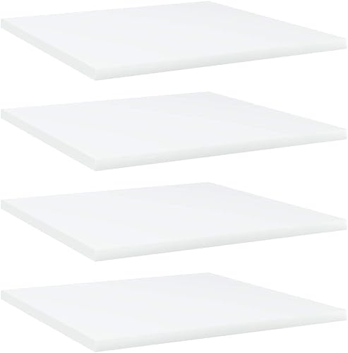 Miniatura 506 de Juego de 4 tableros de estantería, paneles de repuesto, unidades de almacenamiento, estantes de exhibición organizadores, gris hormigón, 31.5 x 11.8