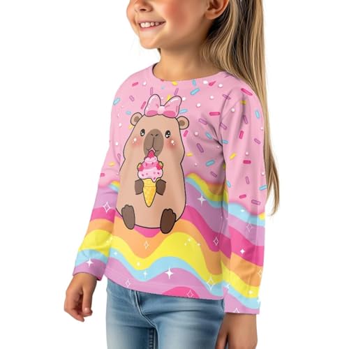 Image of Kids Long Sleeve Shirts for Girls 3-16 Year Old Cute Clothes for Teen Girls Casual Workout Tops