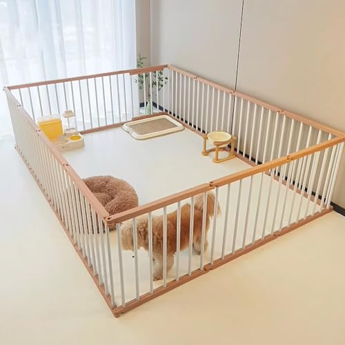 ペットサークル 小型犬 折りたたみ 扉付き ドッグラン フェンス 屋外 自由に組み合わせ可能 サークル 犬 室内 組立簡単 ペット さく 柵 犬 軽量 持ち運び便利(183*138*50cm)