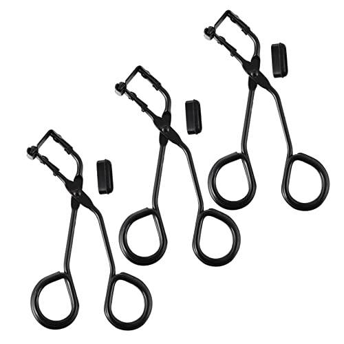 Ipetboom 3Sets Eyelash Curler with Refill Pads Makeup Tool for Effortless Curling Compact Design for Travel Includes of Fake Eyelash Clamp Stylish and Easy to Use