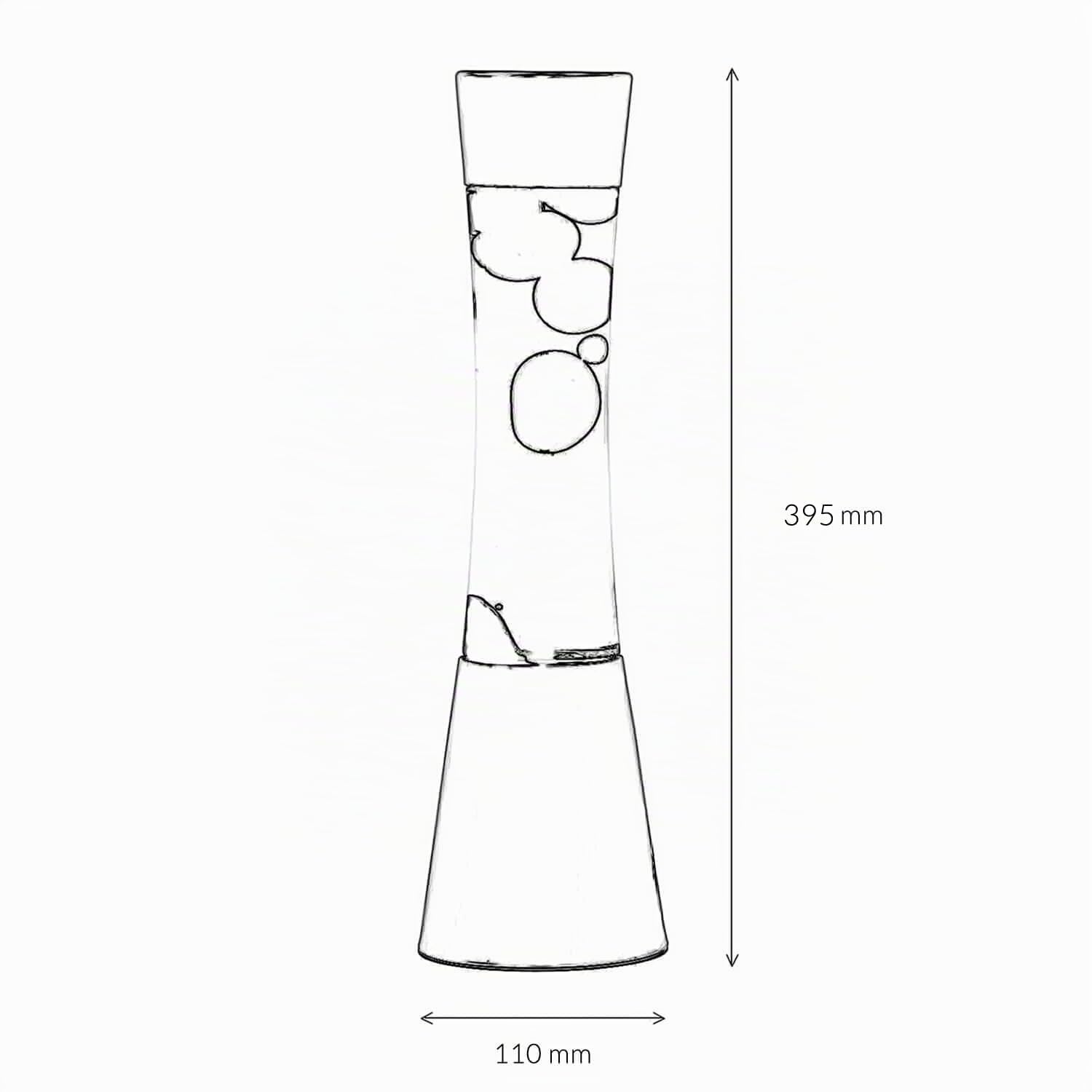 Licht-Erlebnisse Lavalamp Sandro lampada a lava originale e vivace con effetto magma rosso arancione lampadina 39 cm G9 incl. ideale per camera da letto, soggiorno