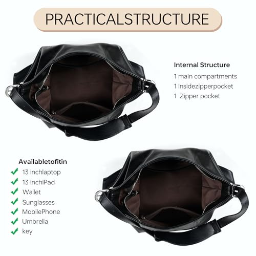 Bolso Hobo de cuero suave para mujer miniatura 5