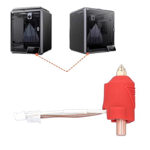 Ceramic Heating Block Kit High Speed Printing Hot End with Thermistor Brass Nozzle Ti Alloy Copper Heatbreak for K1 K1 M