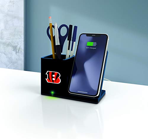 SOAR NFL Wireless Charger and Desktop Organizer, Cincinnati Bengals by SOAR - Image 2
