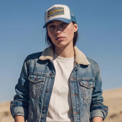 Image of Stetson American Heritage Trucker Cap Men Breathable Mesh Snapback Summer Winter