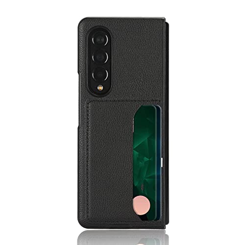 Étui en cuir pour Samsung Galaxy Z Fold 4 3 2 housse fine noir