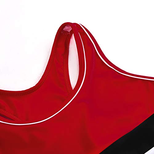 Jerrisapparel Little Girls' Summer Two Piece Boyshort Tankini Kids Swimsuit (8-9/Tag Size 2Xl, Red) #TOP3