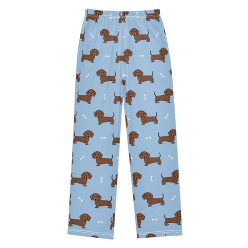 ZZKKO Dachshund Dog Cartoon Boys Pants for Kids Jogger Pants with Pockets S-XL