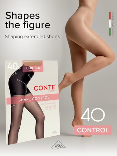 Image of Conte Body Shaping Semi Opaque Compression Tights Pantyhose Control 40 Den
