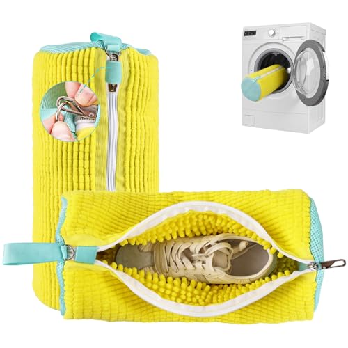 Shoe Washing Bag with Brushes (2pcs Yellow)