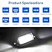 EEEKit 2 PCS 12V Xenon LED License Plate Light, 6 SMD Lamp Taillight Bulbs, Waterproof 6000K Tag Light for Truck SUV Trailer Van RV