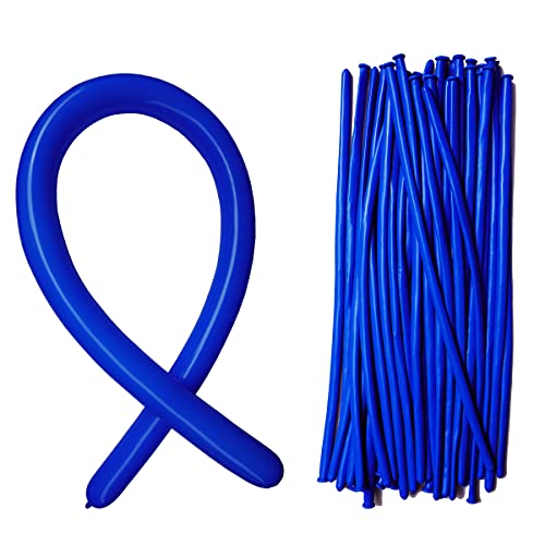 Image of Bule 260Q Balloons, Long Skinny Balloons,Twisting Balloon 100 Pcs, Premium Magic Clown Ballon for Balloon Animal, Garland, Baby Birthdays, Festival Decoration