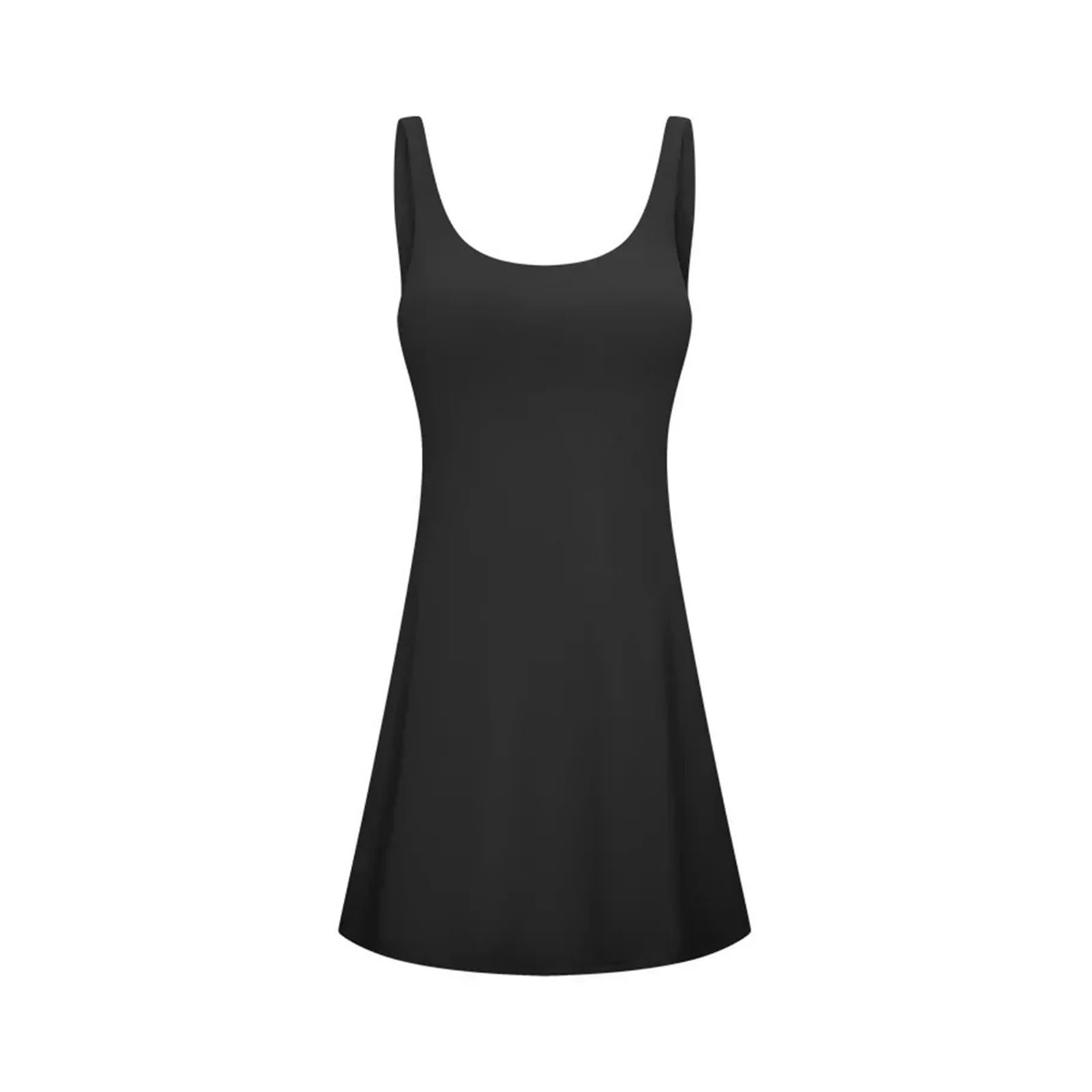 Robe de tennis femme noire avec short et soutien-gorge intégré taille XS