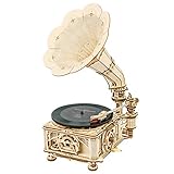 ROKR Puzzle 3D Maquette en Bois a Construire pour Adulte Enfants Maquette Gramophone Classique, Kits de Modèles de Bricolage Construction Jouet