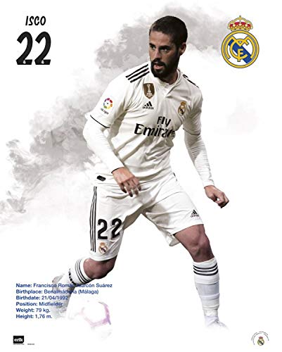 Fútbol Poster Real Madrid 2018/19, ISCO Cartel Mini 50x40 cm
