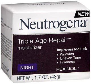 Neutrogena Triple edad reparación crema hidratante noche1.7oz, 3unidades