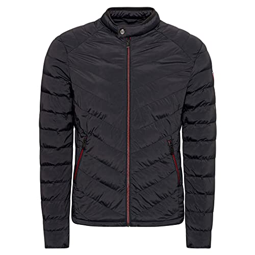 Guess Herrenjacke Koreanischer Kragen Reißverschluss Slim Schwarz