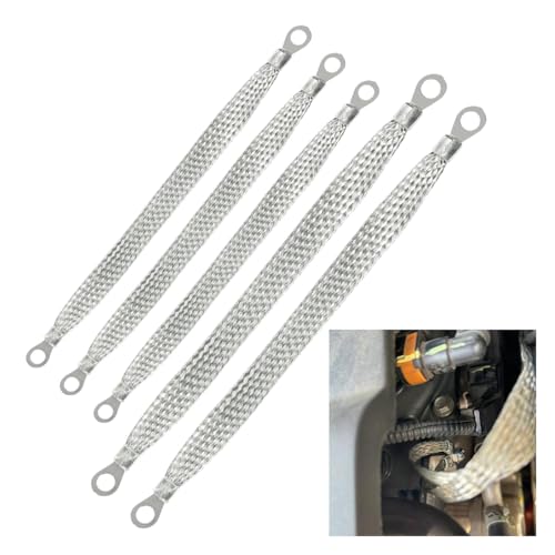 Battery Ground Cable Disconnection Procedure - 2019 Subaru Crosstrek 6 ZIMISI 5PCS Automotive Ground Strap, 3PCS 10'×1/2' & 2PCS 13'×1/2' Car Engine Ground Strap, with 5/16' Ring Terminal, Flat Braided Tinned Copper Ground Cable Strap for Most Cars