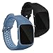 kwmobile Bracelet Compatible avec Polar M400 / M430 - Set 2X Bracelet de Rechange en Silicone pour Fitness Tracker - Noir-Gris Ardoise