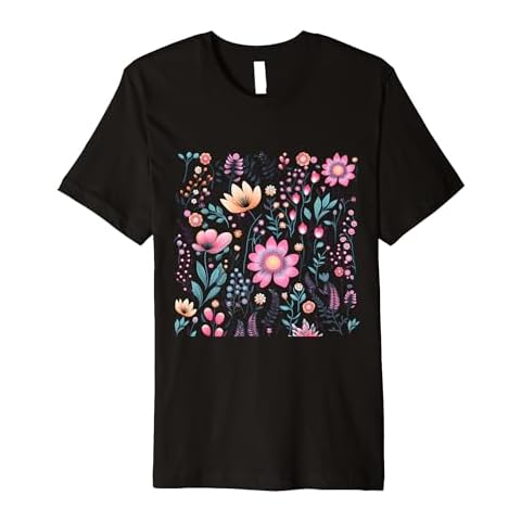 Wild Blooms Nature's Colorful Canvas Premium T-Shirt Cover