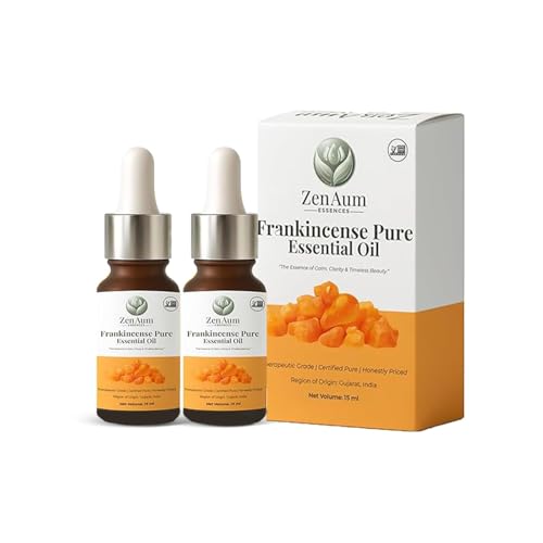 Image of 100% Natural Frankincense /Loban Therapeutic Grade Essential Oil| 15ml (Pack of 2)| Stress Relief, Skin Rejuvenation & Aromatherapy | GMP, ISO & IFRA Certified