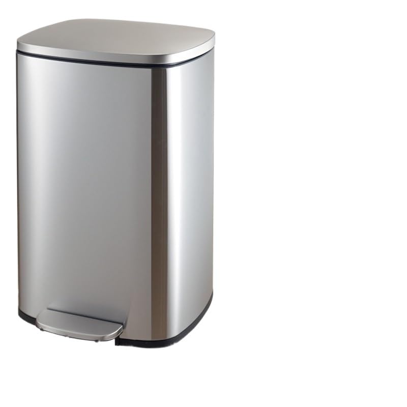 Miniatura 2 de Contenedor de basura Cubo De Basura De Acero Inoxidable Con Pedal, Papelera Silenciosa para Cocina, Oficina Y Hogar, 30L50L Tapa de basura (Talla