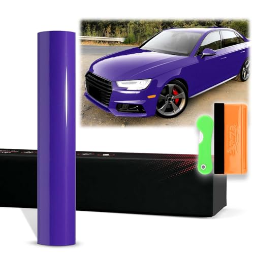Autocollant en vinyle brillant pour voiture violet thermoformable