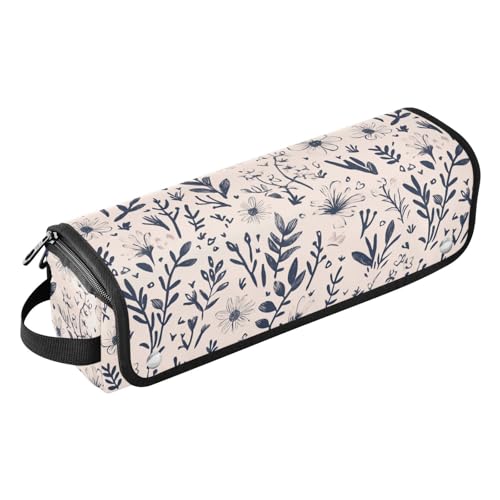 Organizador 2 en 1 para herramientas capilares Wild Flowers and Plants con tapete resistente al calor y estuche de viaje impermeable para planchas y rizadores miniatura 1
