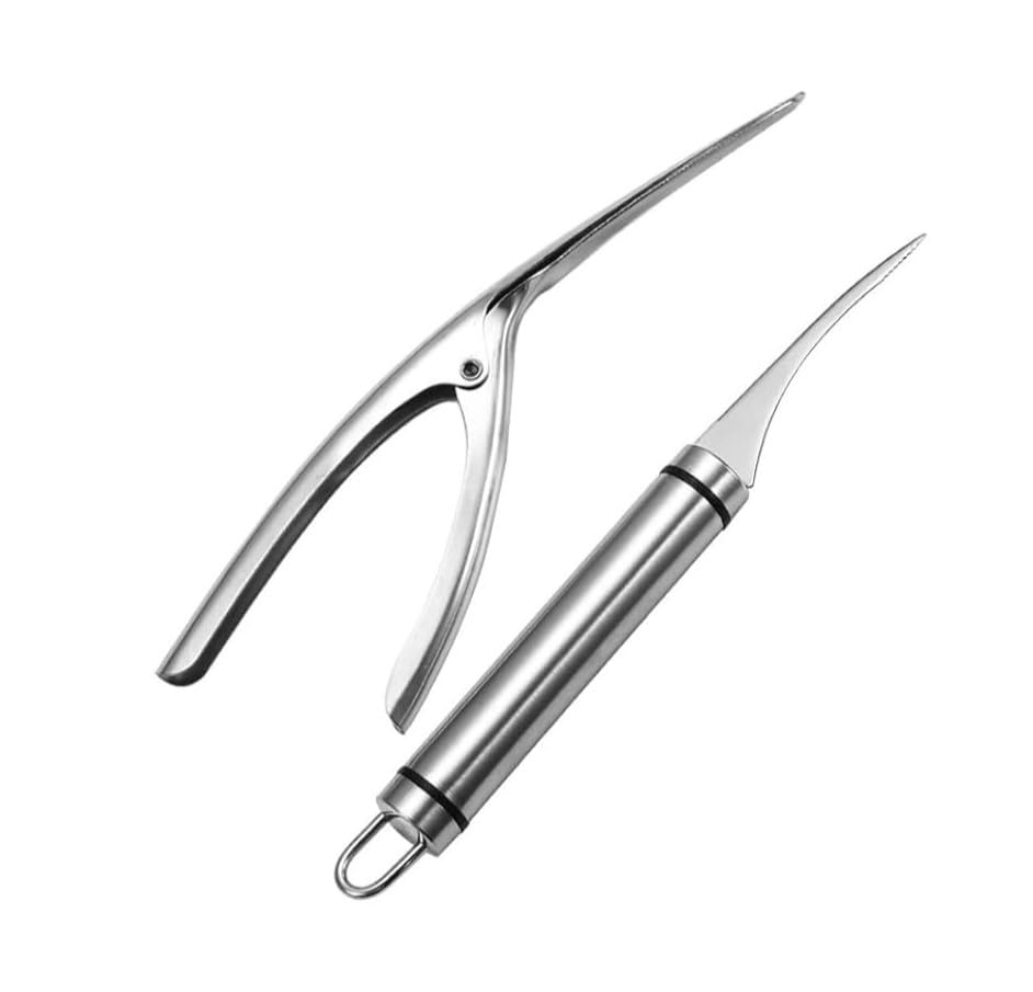 HANDZY Handle Eazy™ Shrimp Opener & Prawn Peeler | Shrimp Peeler Tool Cleaner | Stainless Steel Seafood Shell Deveining Kitchen Gadget | Set of 1 Shrimp Opener and Peeler (B0C3YC9ZM5) Amazon Price History, Amazon Price Tracker