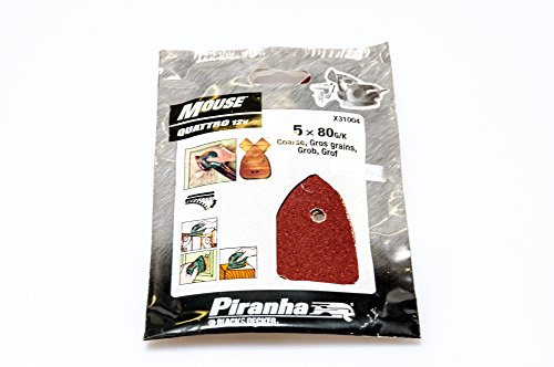 BLACK+DECKER X31004-XJ Piranha 80 g Mouse Sander Sheet - Set of 5