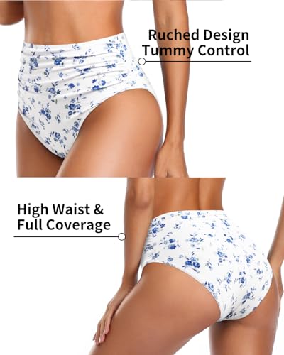 Image of Tempt Me High Waisted Tie Front Bikini Set Two Piece Tummy Control Swimsuit