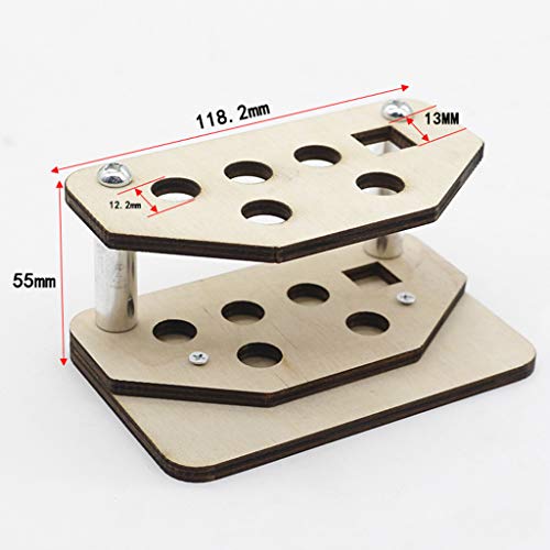 Baoblaze Suporte De Madeira Rack 6 Slots Leathercrafts Tool Rack De Suporte De Ferramenta Para Bits