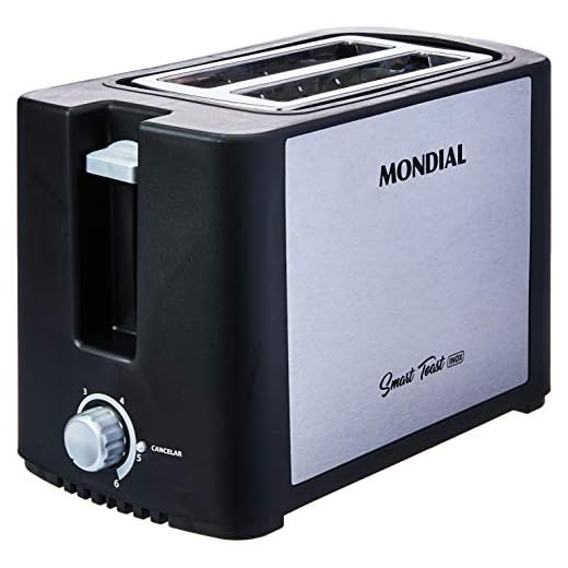 Tostador de Pães Smart Toast, Mondial, Preto/Inox, 800W, 110V - T-13