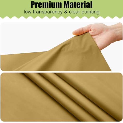 Image of Smiry Disposable Table Cloth 3 Pack, 54 x 108 Inch Waterproof Plastic Tablecloth, Decorative Rectangle Table Covers for Party, Birthday, Picnic, Gold