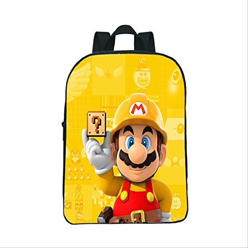Super mary Bolso Mochila de 12 pulgadas Mario Bros  de jardín de infantes tan seria