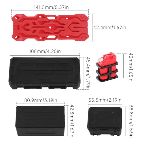 Accessoires 1/10 RC Crawler avec planche de récupération et boîte à outils robustes - 2