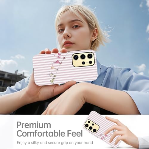 Coque rigide rose premium Samsung S24 Ultra fine et résistante