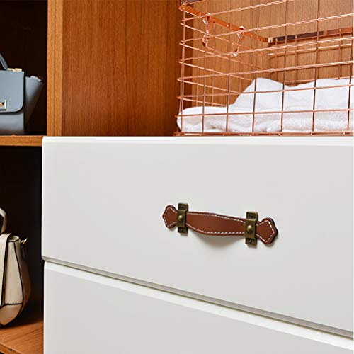 DOITOOL 5 maniglie chic in pelle stile vintage