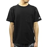 [チャンピオン] Tシャツ 半袖 綿100% 9.4oz ポケット付き 定番 ショートスリーブTシャツ リバースウィーブ(R) ショートスリーブポケットTシャツ C3-P318 メンズ ブラック L