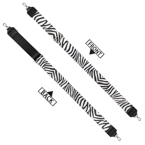 Image of GLENLCWE Zebra Print Purse Strap Wide Replacement Crossbody Bag Straps, Adjustable Canvas Handbag Shoulder Strap Tote Belt