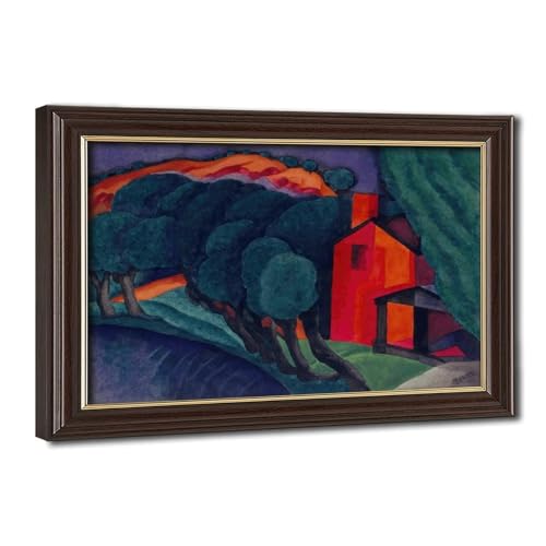 Impression sur toile Glowing Night par Oscar Bluemner tableau 40x60 cm pour bureau