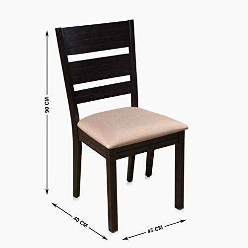 Image of Home Centre 4 Seater Montoya Rubber Wood Dining Set with 2 Chairs and 1 Bench | Rubber Wood Dining Table Sets For Dining Room|(Brown) 1 Year Warranty