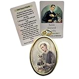 Westmon Works St Gerard Medal Set Italian Metal Pendant with Patron Saint of Fertility and Motherhood Prayer Card Made in the USA