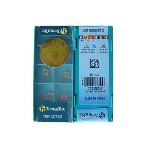 TaeguTec 100% Original CMT CCMT06 CCMT0602 CCMT060204 FG CCMT060204-FG TT5100 Turning Insert