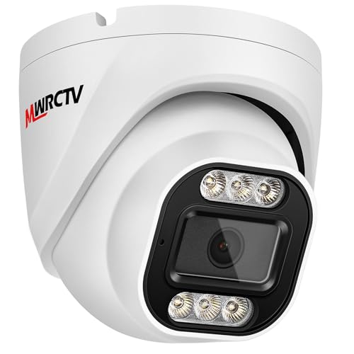 MWRCTV 4 MP Sicherheits-Audio-Dome-Kamera, intelligentes Dual-Licht, PoE-Turm, AI-Erkennung, 3,6 mm, 85°-Weitwinkelobjektiv, Farb-Nachtsicht, integriertes Mikrofon, IP67 wasserdicht, kompatibel mit MWRCTV 4 MP Sicherheits-Audio-Dome-Kamera, intelligentes Dual-Licht, PoE-Turm, AI-Erkennung, 3,6 mm, 85°-Weitwinkelobjektiv, Farb-Nachtsicht, integriertes Mikrofon, IP67 wasserdicht, kompatibel mit