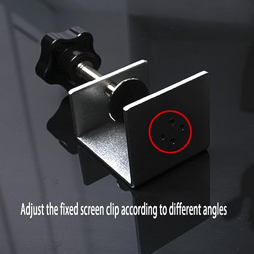 Image of Aluminum Adjustable C -Clamp Dual Direction, Support Clamp Bracket For Tabletop Clamp Bracket, Sdjdhej 2Pcs Desk Partition Clamp Support (Blac)