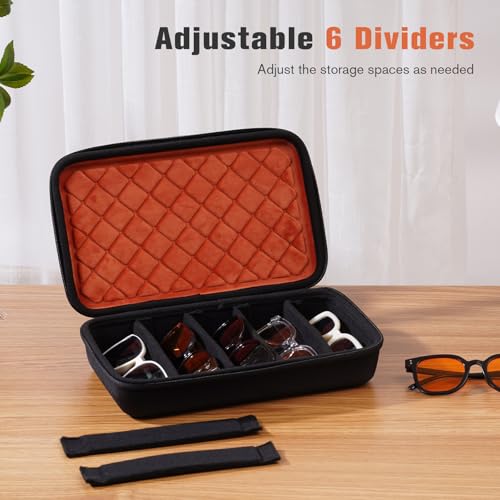 Image of ProCase Hard Shell Travel Sunglasses Organizer, Portable Multiple Glasses Case for Travelling